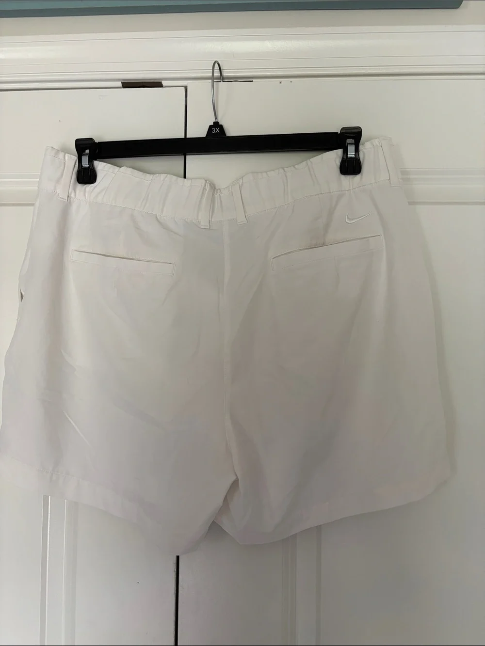 Nike White Women’s Athletic Shorts with Elastic Waistband